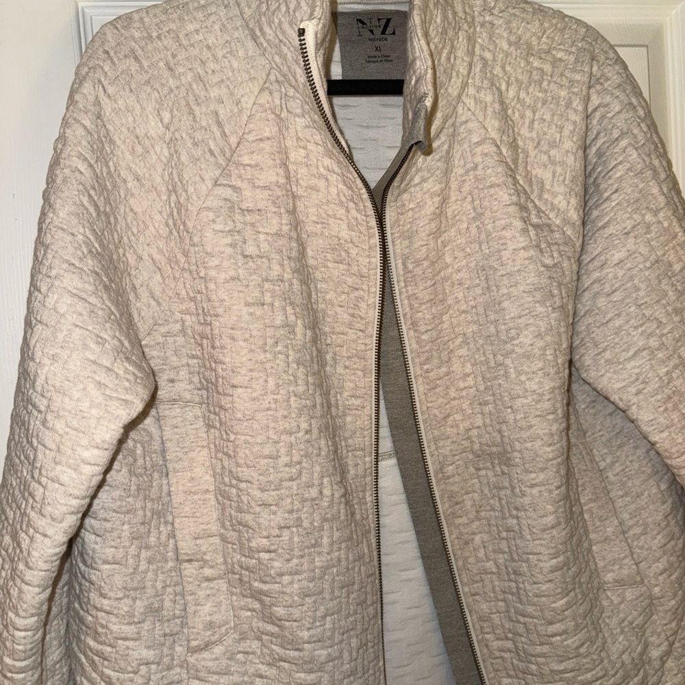 NIC+ZOE White Textured Top XL